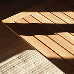 Дизайнерский кофейный стол из дерева с керамической столешницей уличный SWAY Coffee Table варинант исполнения - 10 | Loft Concept во Владивостоке