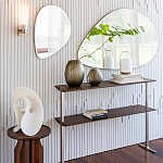 Круглый приставной стол из массива ореха Balu Wooden Side Table варинант исполнения - 8 | Loft Concept во Владивостоке