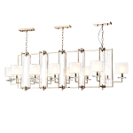Люстра прямоугольной формы с 12-ю цилиндрическими плафонами из стекла Laurent варинант исполнения - 2 | Loft Concept во Владивостоке