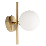 Бра с золотым основанием и белым плафоном в форме шара Bubble варинант исполнения - 1 | Loft Concept во Владивостоке