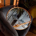 Зеркало настенное в раме золотого цвета с декором птица на ветке Mirror Portal варинант исполнения - 4 | Loft Concept во Владивостоке