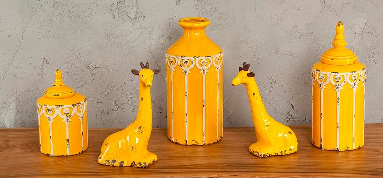 Фигурка керамика желтый жираф Giraffe Фигурка керамика желтый жираф Giraffe - Loft-Concept во Владивостоке