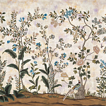 Обои ручная роспись Siam White Metal варинант исполнения - 2 | Loft Concept во Владивостоке