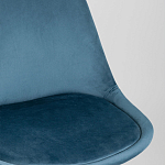 Стул с мягким велюровым сиденьем Arvika Blue варинант исполнения - 7 | Loft Concept во Владивостоке