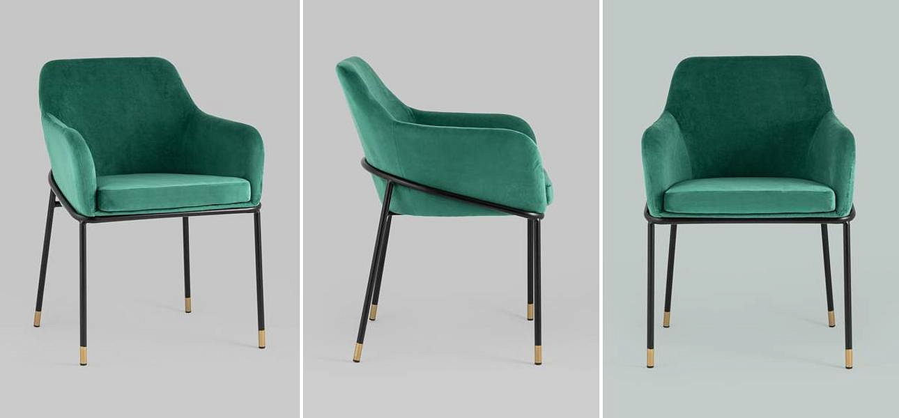 Стул Sandra Chair Зеленый Велюр Стул Sandra Chair Зеленый Велюр - Loft-Concept во Владивостоке