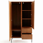 Шкаф с геометрическим рисунком на дверцах Anders Dark Wood варинант исполнения - 3 | Loft Concept во Владивостоке