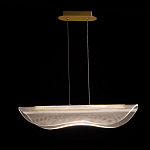 Люстра линейная с прозрачным волнообразным плафоном Wave Line варинант исполнения - 3 | Loft Concept во Владивостоке
