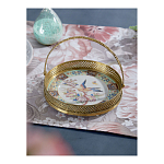 Блюдо фарфоровое с бронзовой ручкой Paradise Dish with Handle варинант исполнения - 3 | Loft Concept во Владивостоке