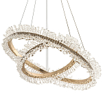 Люстра два кольца с хрустальным декором Rowan Crystal Ring Horizontal Gold Chandelier варинант исполнения - 1 | Loft Concept во Владивостоке