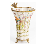 Ваза из фарфора с бронзовой стрекозой  Paradise Dragonfly варинант исполнения - 3 | Loft Concept во Владивостоке