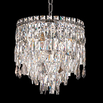 Люстра круглая с хрустальными подвесками на серебряном каркасе Roul Crystal Light варинант исполнения - 9 | Loft Concept во Владивостоке