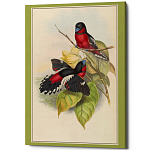 Постер на холсте с изображением птиц Blooming Birds Poster варинант исполнения - 4 | Loft Concept во Владивостоке