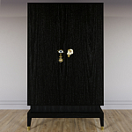 Платяной шкаф Elsa Dreams Black с 2-мя фасадами варинант исполнения - 4 | Loft Concept во Владивостоке