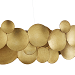 Люстра круглая из многослойных золотых дисков Metal Disc Chandelier варинант исполнения - 1 | Loft Concept во Владивостоке