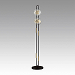 Торшер с 2-мя прозрачными стеклянными плафонами и золотистыми декоративными вставками Virelia варинант исполнения - 3 | Loft Concept во Владивостоке