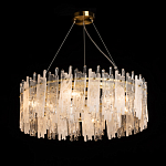 Люстра круглая с прозрачными стержнями разной длины Textured Glass Chandelier варинант исполнения - 3 | Loft Concept во Владивостоке