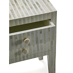 Тумбочка прикроватная White Pearl BEDSIDE CABINET 2 DRAWER варинант исполнения - 2 | Loft Concept во Владивостоке
