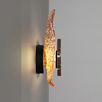 Бра с волнообразным стеклянным плафоном и вставкой из мрамора Liquid Stone варинант исполнения - 7 | Loft Concept во Владивостоке