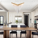 Люстра золотого цвета в форме галочки с каскадом длинных прозрачных трубок Eurofase варинант исполнения - 10 | Loft Concept во Владивостоке