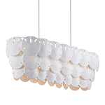 Люстра овальной формы с белыми подвесными элементами White Natural Lines варинант исполнения - 1 | Loft Concept во Владивостоке