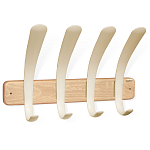 Вешалка настенная с 4-мя бежевыми крючками из пластика Curves Hangers варинант исполнения - 1 | Loft Concept во Владивостоке