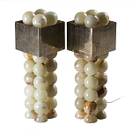 Настольная лампа с основанием из 24 выточенных сферических камней Through Stone варинант исполнения - 1 | Loft Concept во Владивостоке