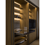 Кухонный гарнитур из дерева и камня с раздвижными дверцами OPERATING COLUMN 2.0 Dada Engenereed Kitchen варинант исполнения - 4 | Loft Concept во Владивостоке