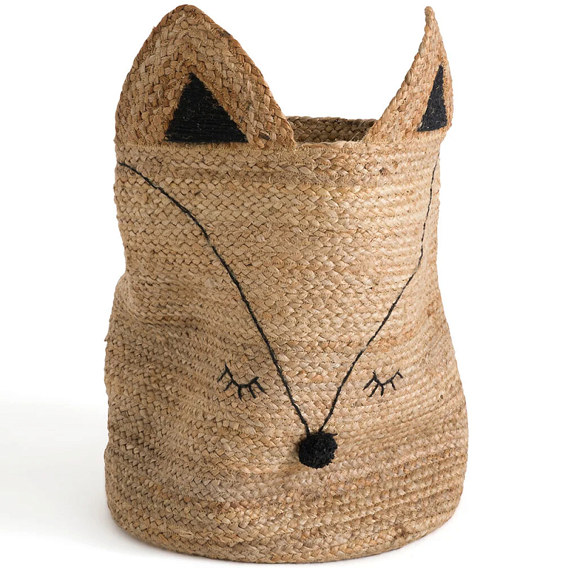 Плетеная корзина для детской в виде лисы Foxy Wicker Basket Коричневый Плетеная корзина для детской в виде лисы Foxy Wicker Basket Коричневый во Владивостоке | Loft Concept