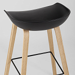 Барный стул на ножках из натурального дерева Boras Black варинант исполнения - 6 | Loft Concept во Владивостоке