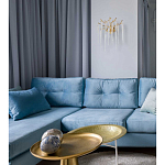 Бра золотого цвета с разветвленными ветвями и длинными прозрачными подвесками в форме стеклянных сосулек Droplet Chandelier варинант исполнения - 7 | Loft Concept во Владивостоке