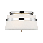 Потолочный светильник с белым тканевым абажуром Generation Lighting варинант исполнения - 1 | Loft Concept во Владивостоке