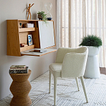 Приставной стол с отделкой из джута Juti D30 см варинант исполнения - 8 | Loft Concept во Владивостоке