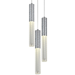 Подвесной светильник Dew Drops Tube Chrome Trio Hanging Lamp варинант исполнения - 1 | Loft Concept во Владивостоке