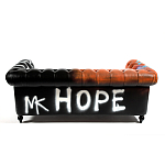 Диван Честерфильд граффити graffiti Orange Sofa натуральная кожа варинант исполнения - 5 | Loft Concept во Владивостоке