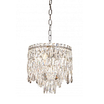 Люстра круглая с хрустальными подвесками на серебряном каркасе Roul Crystal Light варинант исполнения - 10 | Loft Concept во Владивостоке