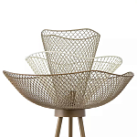 Торшер с трехъярусным плафоном из металлической сетки Light Floor Lamp Made of Metal Mesh варинант исполнения - 2 | Loft Concept во Владивостоке