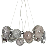 Люстра с плафонами из дымчатого стекла Glass Peonies варинант исполнения - 1 | Loft Concept во Владивостоке