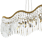 Линейная люстра с подвесками из хрусталя Ludivine Linear Chandelier варинант исполнения - 2 | Loft Concept во Владивостоке