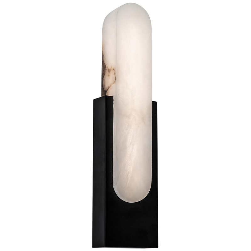Бра MIRCA светильник с имитацией камня Stone Black Wall Lamp Белый Мрамор Bianco Черный Бра MIRCA светильник с имитацией камня Stone Black Wall Lamp Белый Мрамор Bianco Черный во Владивостоке | Loft Concept
