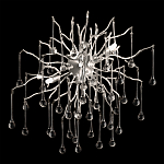 Бра с лучеобразным основанием и подвесками из прозрачного стекла в виде длинных капель Droplet Chandelier варинант исполнения - 8 | Loft Concept во Владивостоке