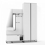 Двухдверный шкаф белого цвета Strict Lines варинант исполнения - 5 | Loft Concept во Владивостоке