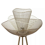 Торшер с трехъярусным плафоном из металлической сетки Light Floor Lamp Made of Metal Mesh варинант исполнения - 1 | Loft Concept во Владивостоке