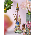 Подсвечник в образе попугая из фарфора с бронзовыми элементами Eden Garden варинант исполнения - 3 | Loft Concept во Владивостоке