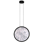 Светодиодный подвесной светильник круглой формы с металлической рамой черного цвета Marble Glow 47 варинант исполнения - 2 | Loft Concept во Владивостоке