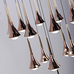 Люстра светодиодная с акриловыми конусообразными плафономи розовое золото Astra 60   варинант исполнения - 4 | Loft Concept во Владивостоке