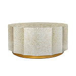 Стол кофейный с отделкой раковинами устриц Coastal Charm варинант исполнения - 1 | Loft Concept во Владивостоке