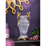 Ваза прозрачная с бронзовыми ручками в виде ангелов Eden Garden варинант исполнения - 2 | Loft Concept во Владивостоке