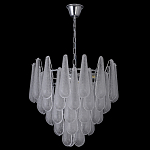 Люстра с подвесками из рифленного стекла в форме капель Textured Glass Chandelier варинант исполнения - 15 | Loft Concept во Владивостоке