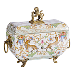 Шкатулка с фигуркой льва на крышке Eden Garden варинант исполнения - 1 | Loft Concept во Владивостоке