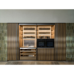 Кухонный гарнитур из дерева и камня с раздвижными дверцами OPERATING COLUMN 2.0 Dada Engenereed Kitchen варинант исполнения - 3 | Loft Concept во Владивостоке